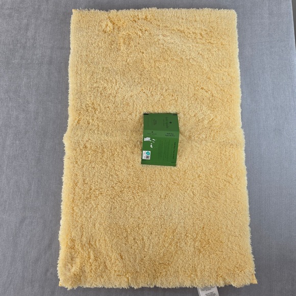 Kate Spade Bath Rug Unisex 20x32 Yellow New Shaggy Plush Anti-Skid Mat - Picture 3 of 10